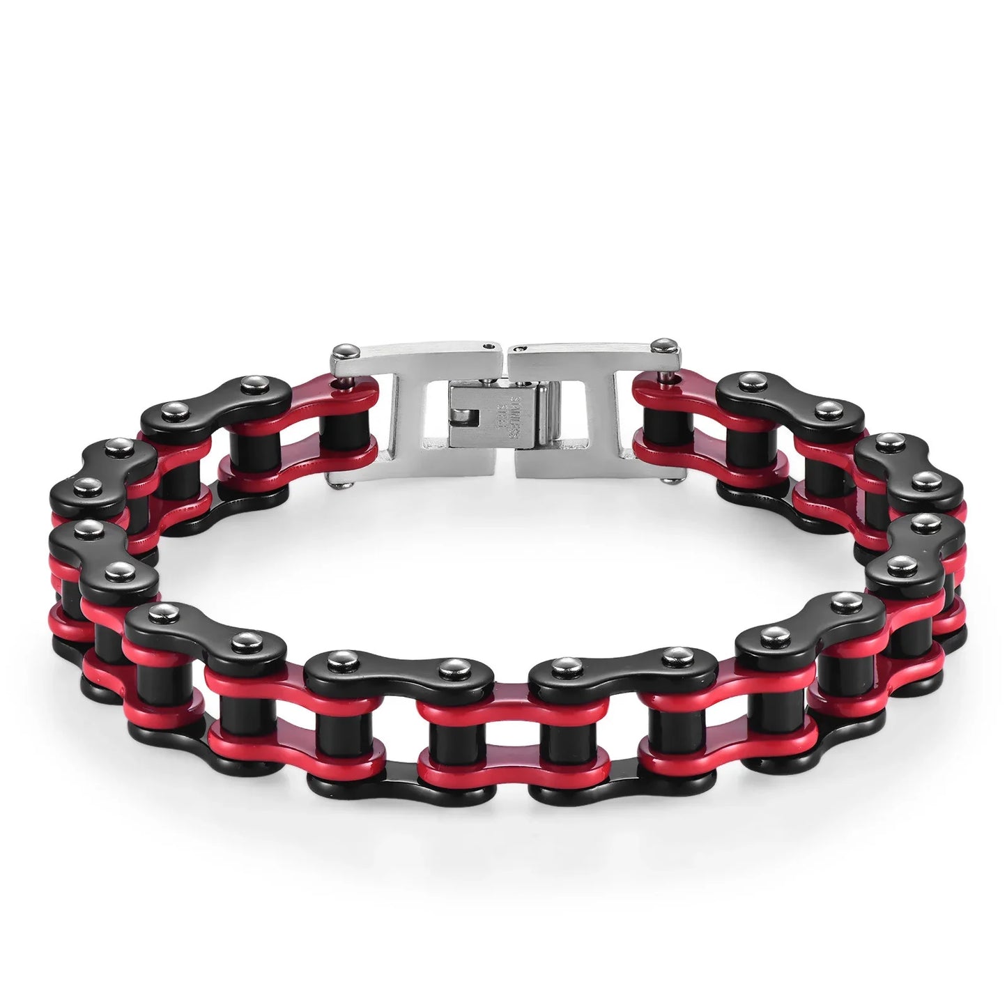 Street fashion, trendy motorcycle chain bracelet, hip-hop style, versatile for men, bicycle-themed bracelet.