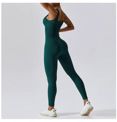 Women's Yoga One Piece Tracksuit Jumpsuit Seamless Sportswear Yoga Suit Gym
