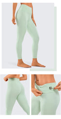 Women's Naked Feeling Yoga Pants 25 Inches - 7/8 High Waisted Workout Leggings