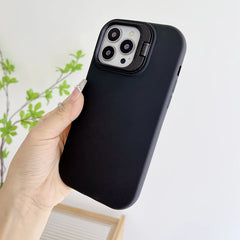 Kickstand Phone Case for iPhone 15 Pro Max 16 Pro Solid Color Matte TPU Funda Lens Protector Cover for iPhone 16 15 14 13 12 11