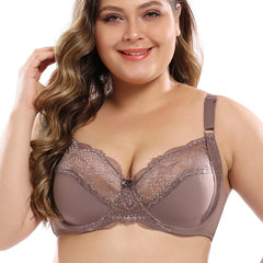 Large Size Bras D Cup for Women Underwired Non-padded Bra Ladies