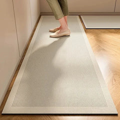 Japanese Minimalist Anti-skid Floor Mat for Household Cream Style Kitchen Floor Mat