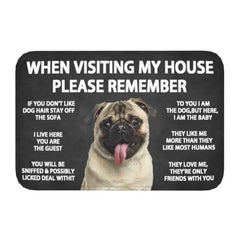 Please Remember Shih Tzu Dogs House Rules Entrance Doormat Decor Kitchen Welcome
