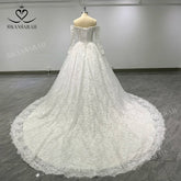 White Bridesmaid Dresses: Wedding Dress Long Sleeve Ball Gown Princess