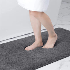 Bathroom Rug Mat Shaggy Soft Absorbent Bath Rug Non Slip Thick Plush Machine