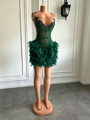 Homecoming Dresses: Luxury Beaded Diamond Women Cocktail Dress