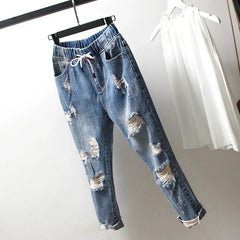 Zomer Ripped Boyfriend Jeans Voor Vrouwen Mode Losse Vintage Hoge Taille Jeans