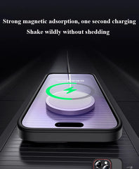 Matte Bumper Magnetic Clear Case For iPhone 15 14 13 12 Pro Max Plus Magsafe Wireless Charge Full Lens Protection Cover