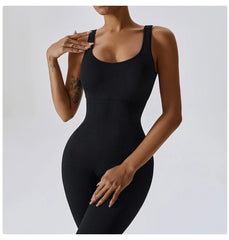 Women's Yoga One Piece Tracksuit Jumpsuit Seamless Sportswear Yoga Suit Gym