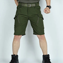 Men Cargo Shorts Quick Dry Tactical Short Pants Multi-Pocket Shorts Men's