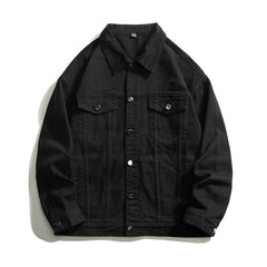 Autumn New Men Oversize White Denim Jacket Streetwear Cotton Coats