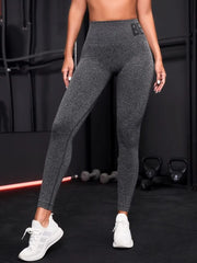 Letter Honey Peach Hip Yoga Pants High Waist Lift Hip Tight Fitness Leggings