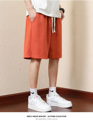 Men's Bermuda Shorts Loose Straight Barrel Beach Shorts Fashion Knitted