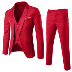 Men Classic 3 Pieces Set Suit Wedding Suits For Men Slim Suit Jacket