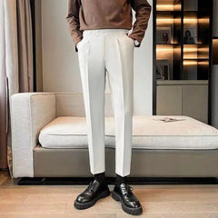 Spring and Autumn Men's Solid Color Slim Fit Button Zipper Paris Button Casual Fashion
