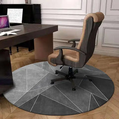 Crystal Velvet Round Carpet Light Luxury Office Desk Chair Non-Slip Mat Table
