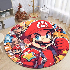Super Mario cool Art Cartoon Print Round Carpet Living Room,kitchen,Sofa,Table
