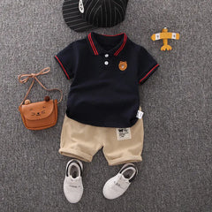 Children Clothing mother Kids Clothes Children's Sets Boys T-shirt Shorts Summer Cotton Short sleeve fashion Suit2PCS
