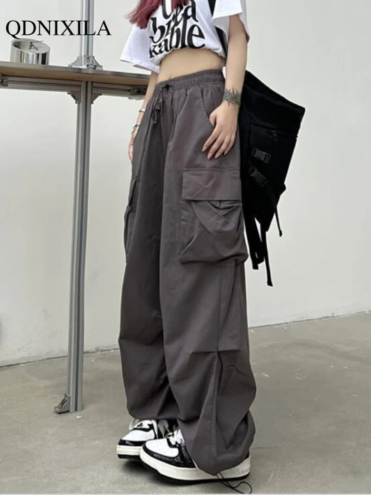2024 Spring Summer Thin Women Pants Casual Vintage Cargo Pants