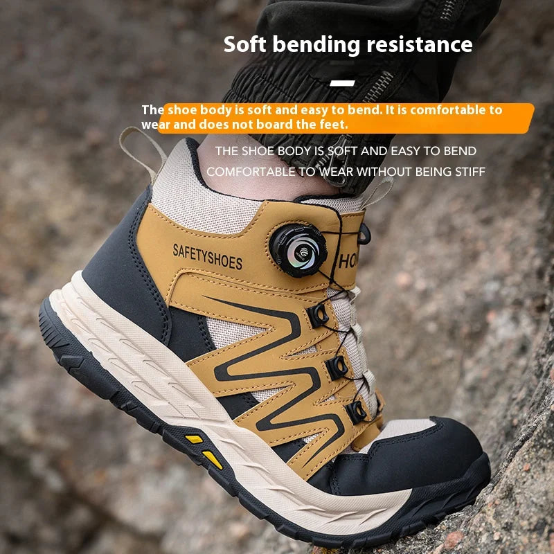New Safety Boots Men Work Indestructible Shoes Sneakers Steel Toe Protective Boots Anti-smash Anti-puncture Work Tactical Boots