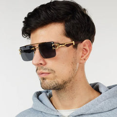 Sunglasses Women Square Rimless Sunglasses For Men Vintage