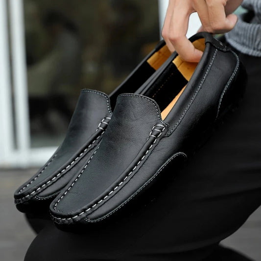 Leather Men Shoes Luxury Trendy 2024 Casual Slip on Formal Loafers Men