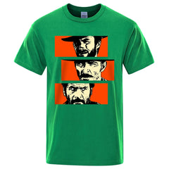 The Good the Bad and Ugly Blondie Angel Eyes Tuco Cowboy T Shirt Men Women Il buono brutto cattivo Oversized Cotton Tee shirt