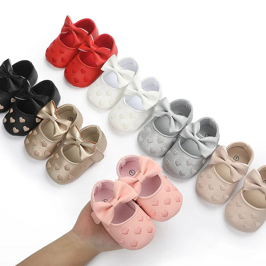 0-18Month Baby Shoes Classic Love Leather Boy Girl Shoes Multicolor Toddler