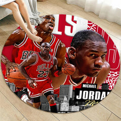 Basketball Star Carpet for Living Room Rugs Camping Picnic Mats Flannel Anti-Slip Rug