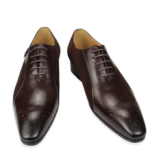 Mens Dress Shoes Wedding Man Shoe Cow Leather Genuine Luxury Fashion Brogue
