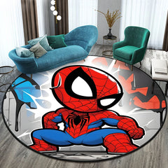 Spider man the hottest movie cartoon Round Carpet for Living Room Rugs Camping Picnic