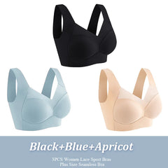 Bras Plus Size Seamless Lace Bra Bralette Backless Lady Brassiere Vest Female