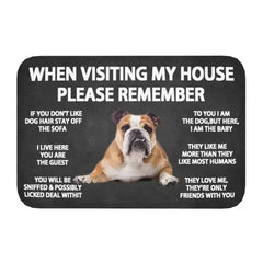 Please Remember Shih Tzu Dogs House Rules Entrance Doormat Decor Kitchen Welcome