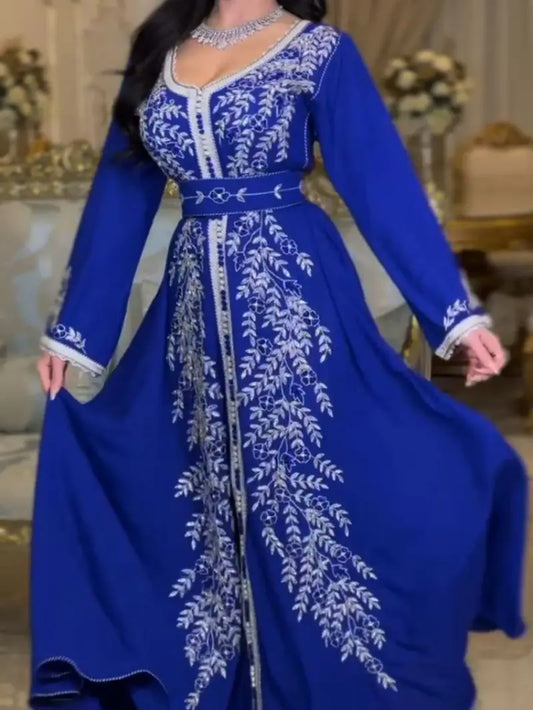 Evening wear Dresses: Sleeved Floor-Length Chiffon Cocktail Party Prom Dress Women