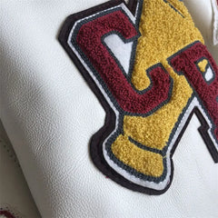 Men's spring and autumn baseball uniform Y2K retro trend leather jacket heavy
