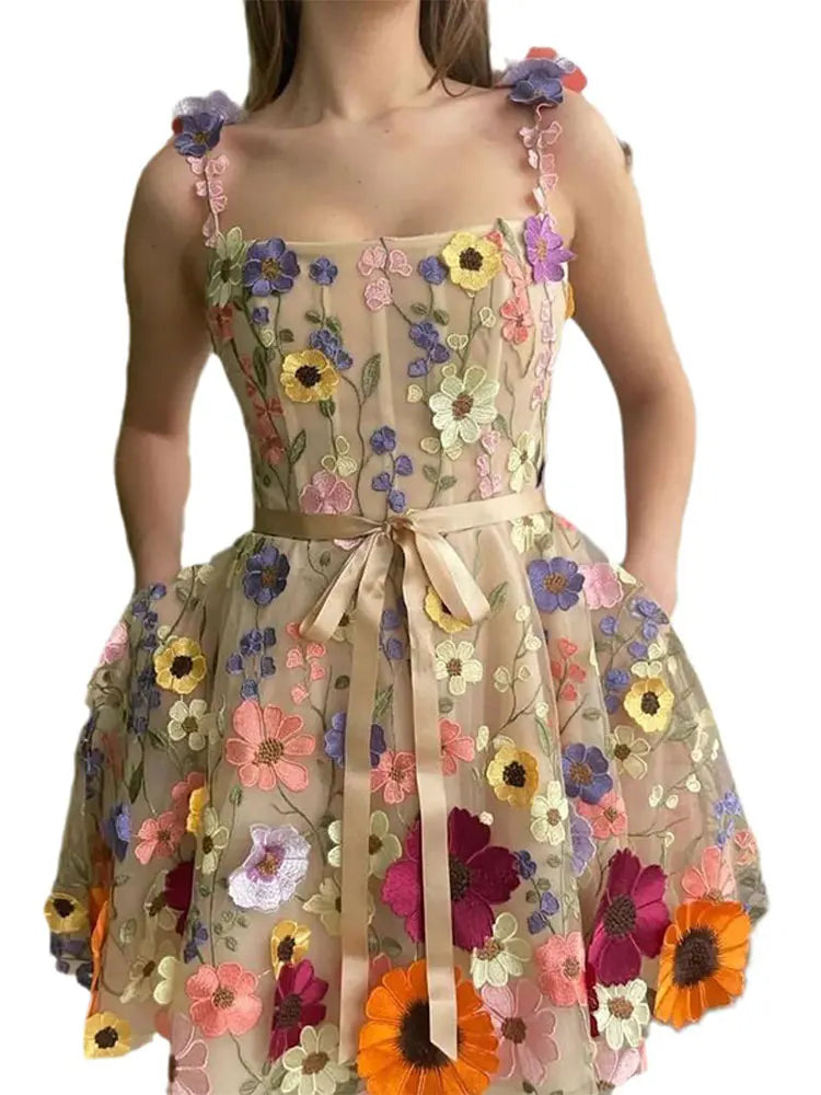 Formal attire Dresses: Mini Sling Dress Female Backless A-line Gown