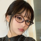 Oval Sunglasses Women Luxury Brand Designer Small Oval Anti Blue