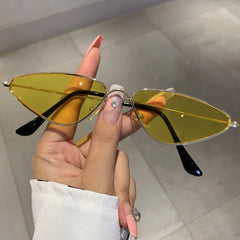 Vintage Triangle Sunglasses Men Stylish Retro Ocean Lenses Women