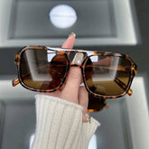 Square Sunglasses Women Brand Designer Retro Leopard Sun Glasses