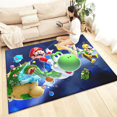 Super Mario Game HD Printed Carpet Rug for Living Room Bedroom Decoration Picnic