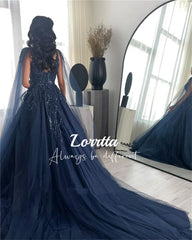 Homecoming Dresses: Women Evening Dresses Glitter Lace Tulle Prom Gowns