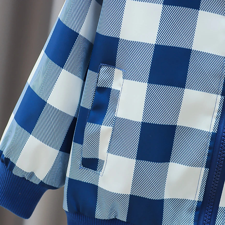 Boys Coat Plaid Pattern Coat For Boys Spring Autumn Childrens Jacket Casual Style Children Clothes