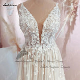 Evening wear Dresses: Bridal Boho Wedding Dress Beach Wedding Dresses V neck