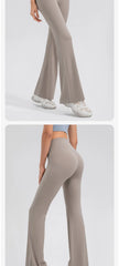 Sports Flared Leggings Womens Yoga Pants Gym Fitness Tights