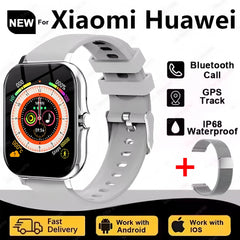 New SmartWatch Men Women 2.02 Amoled BT Call GPS Tracker NFC Sport Waterproof Heart Rate Smart Watch Fitness Tracker