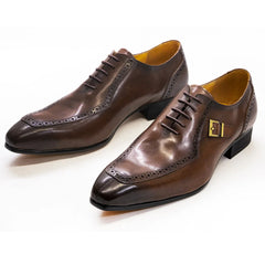 Luxury Leather Mens Dress Shoes Office Business Wedding Formal Shoes