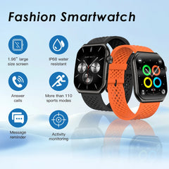 Pinteek Smartwatch Bluetooth Call Smartwatch Touch Dial for Android Music Fitness Tracker Sports Watches Compatible Strava