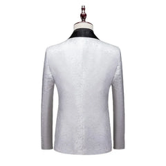 Tuxedo for Mens: Men's Dress Wedding Bridesmaid Jacquard Three-piece Set