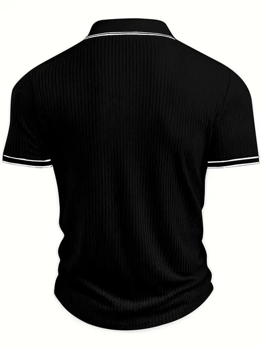 New Men's Polo Short-sleeved Shirt Solid Color For Men Business Casual And Trendy Summer New Men's Short-sleeved Polo Shirt