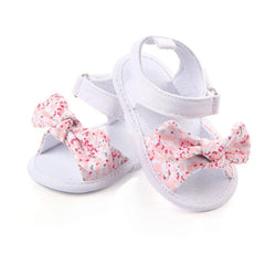 Baby Girls Summer Shoes Sandals Infant First Walkers Big Bow Floral Sneaker